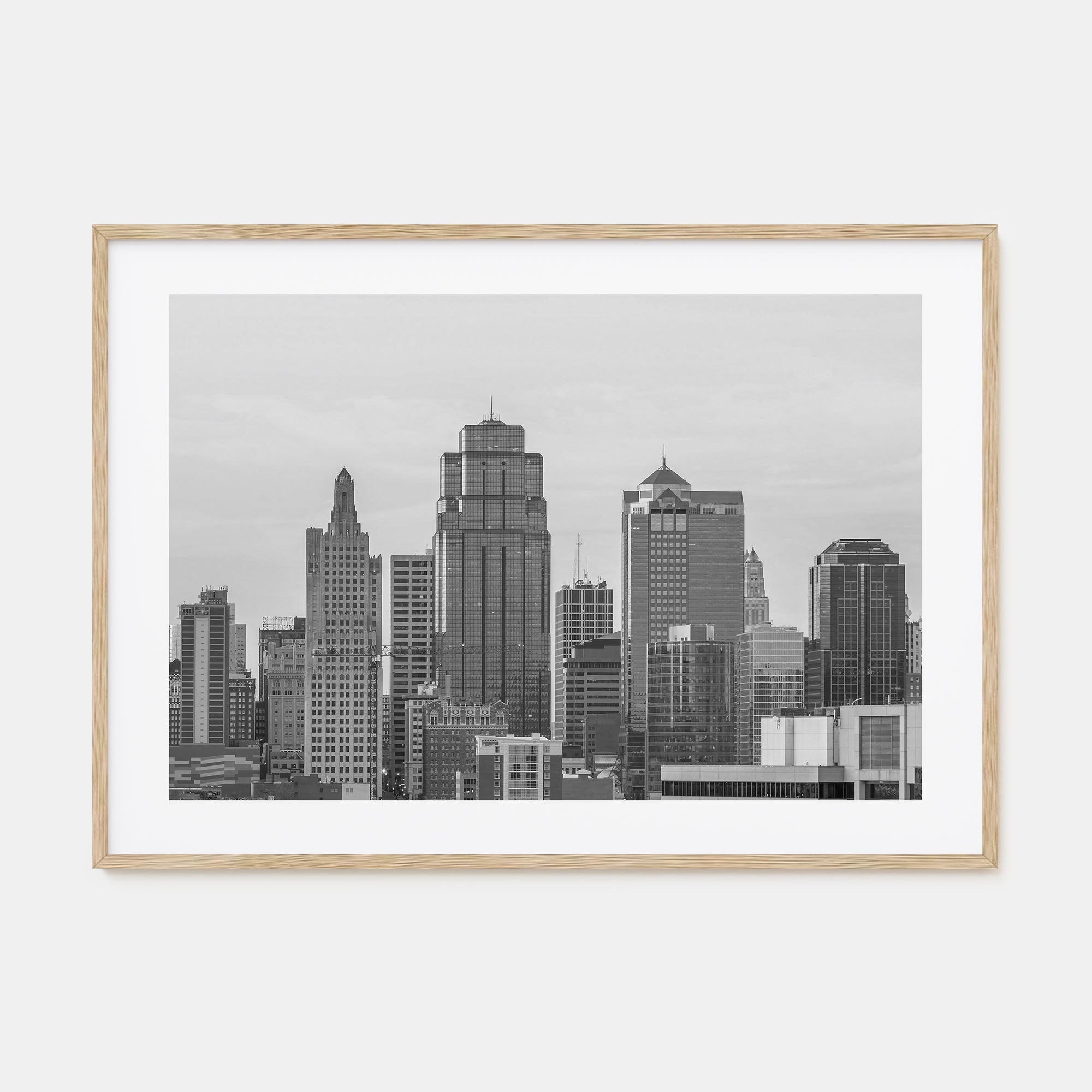 Kansas City Landscape B&W Poster