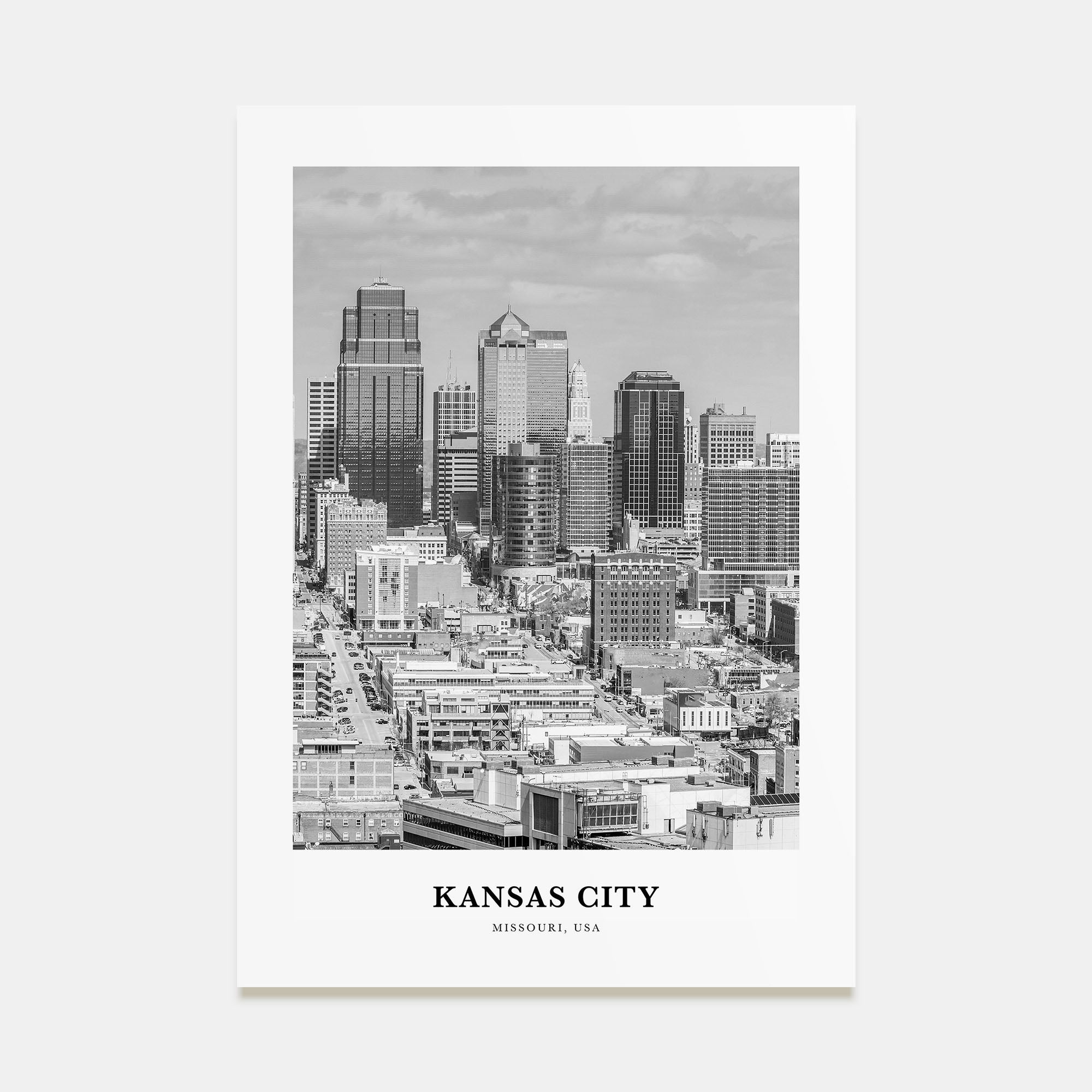 Kansas City Portrait B&W No 2 Poster