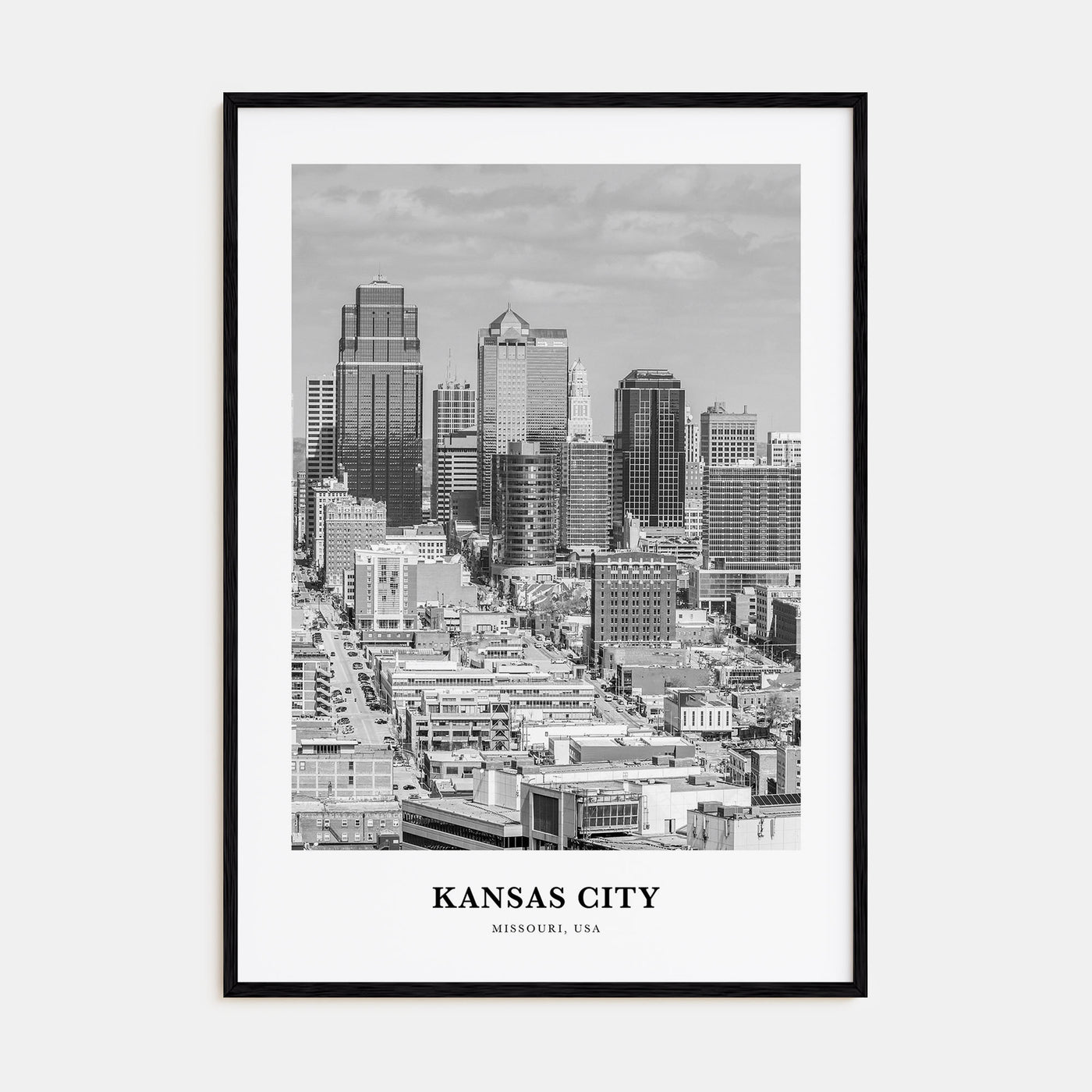 Kansas City Portrait B&W No 2 Poster