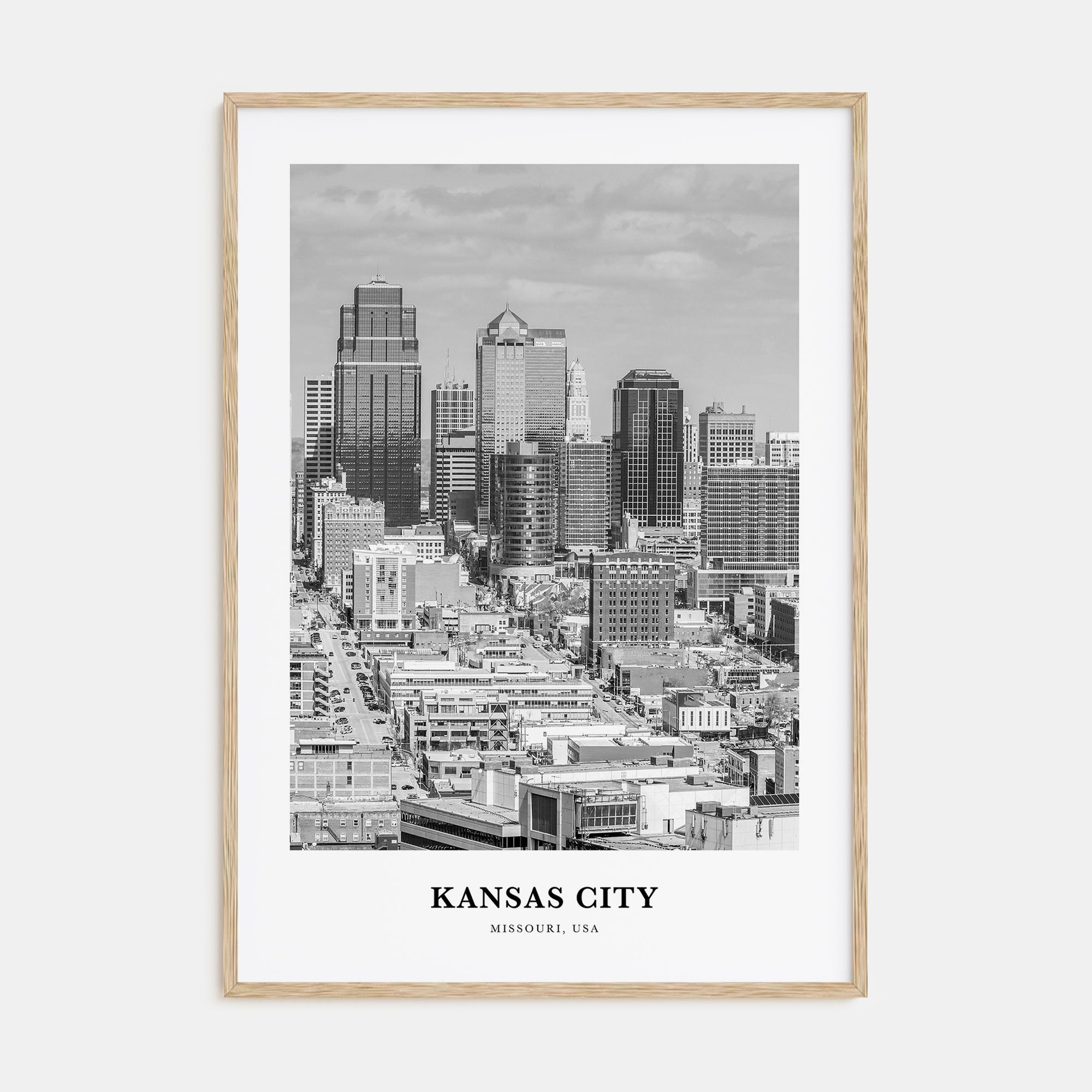 Kansas City Portrait B&W No 2 Poster