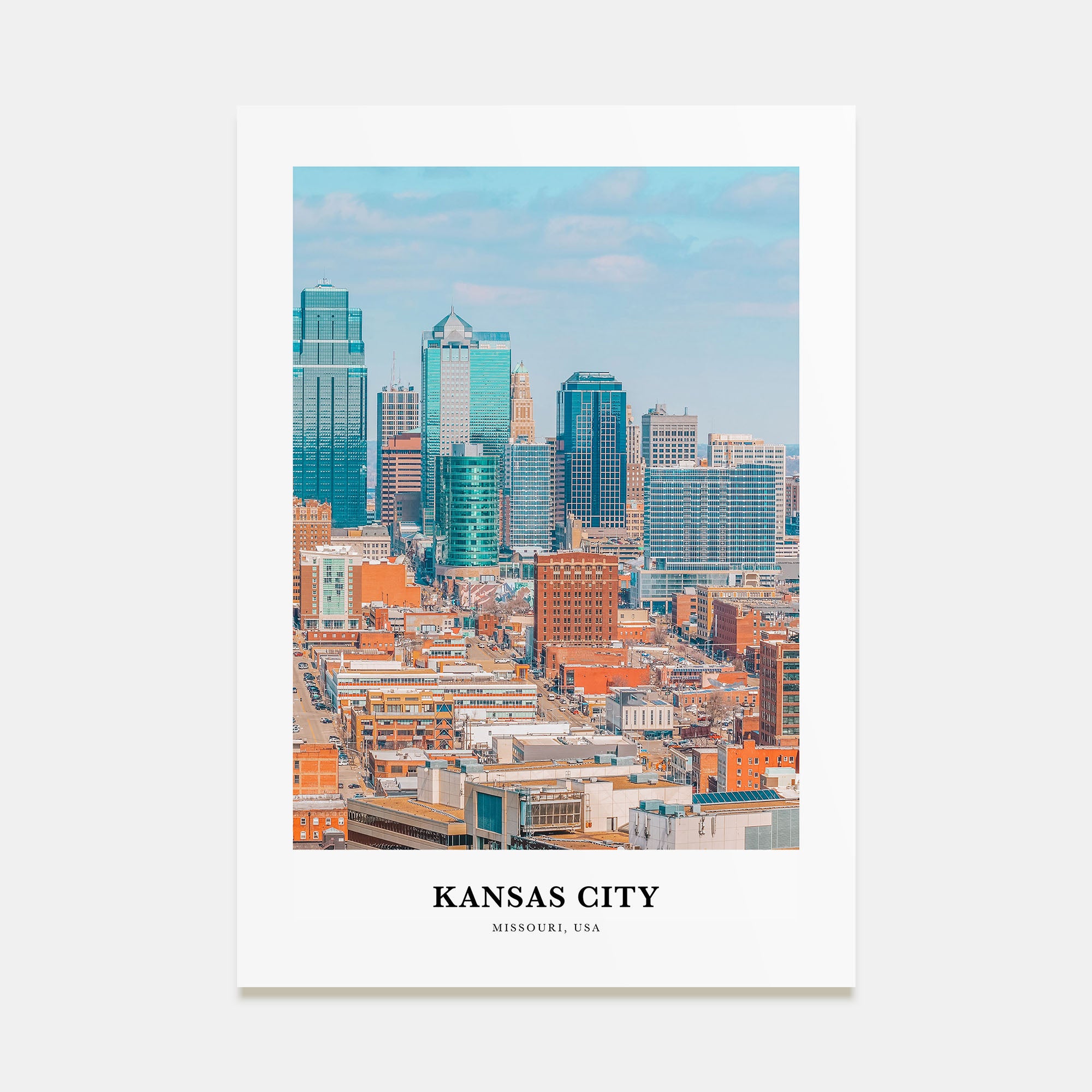 Kansas City Portrait Color No 2 Poster