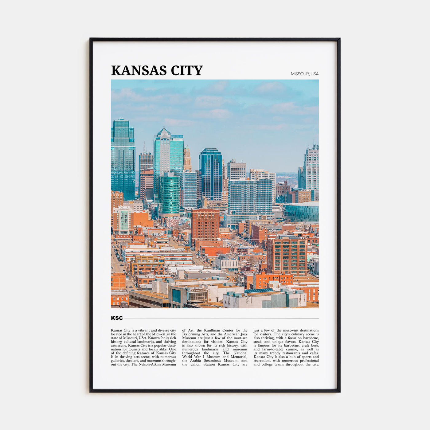 Kansas City Travel Color No 2 Poster
