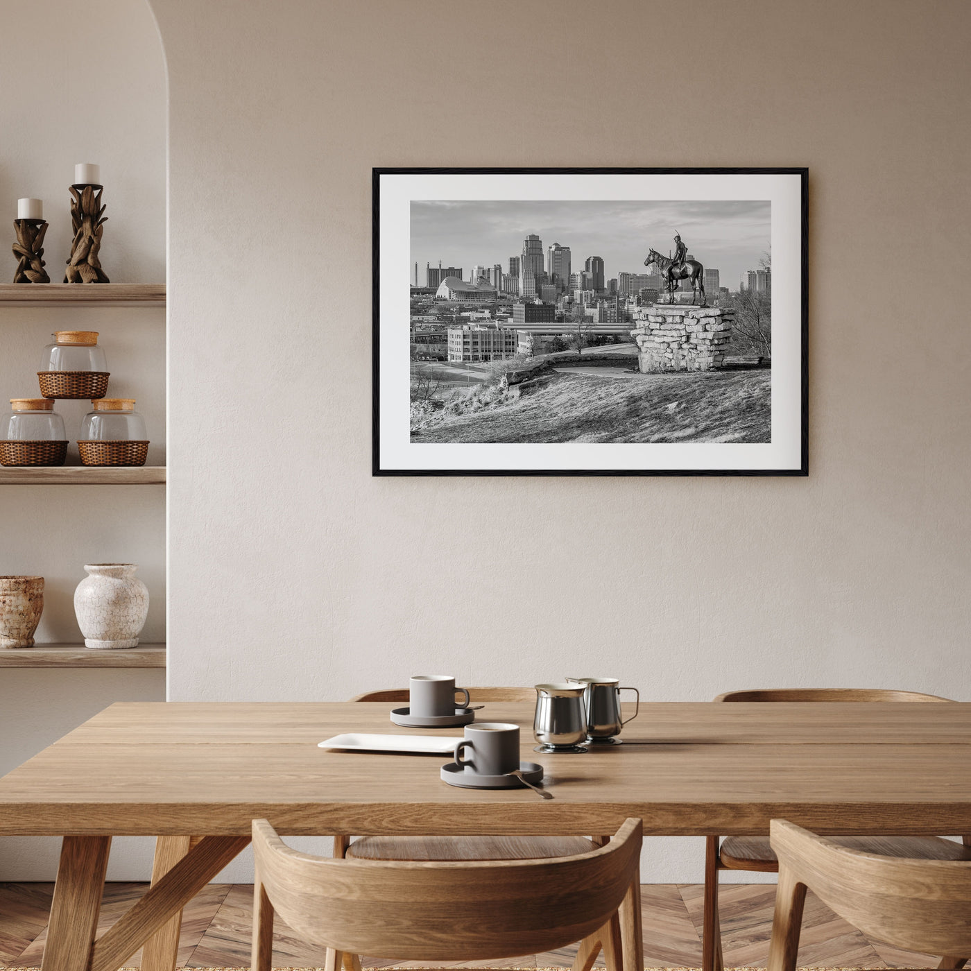 Kansas Landscape B&W Poster