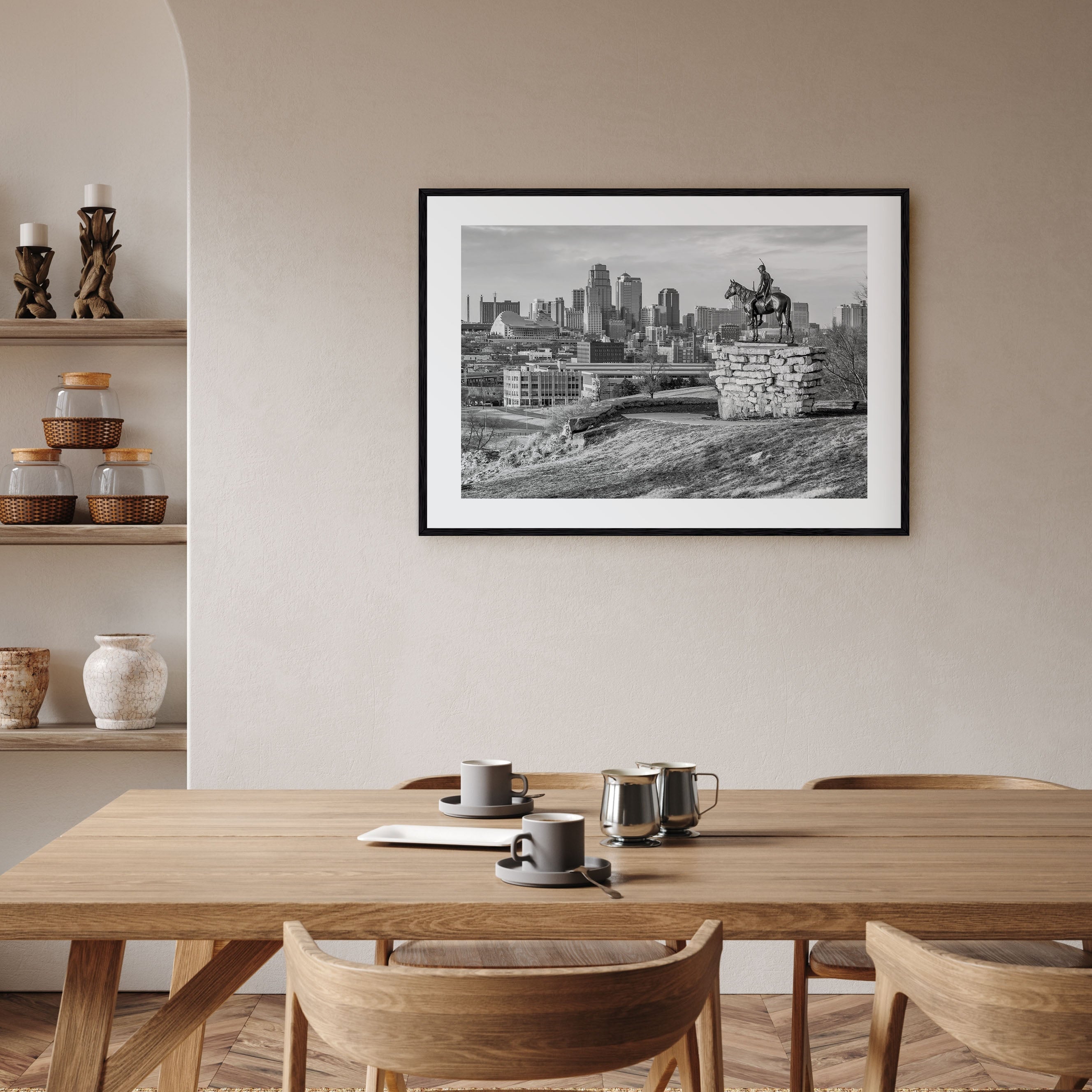 Kansas Landscape B&W Poster