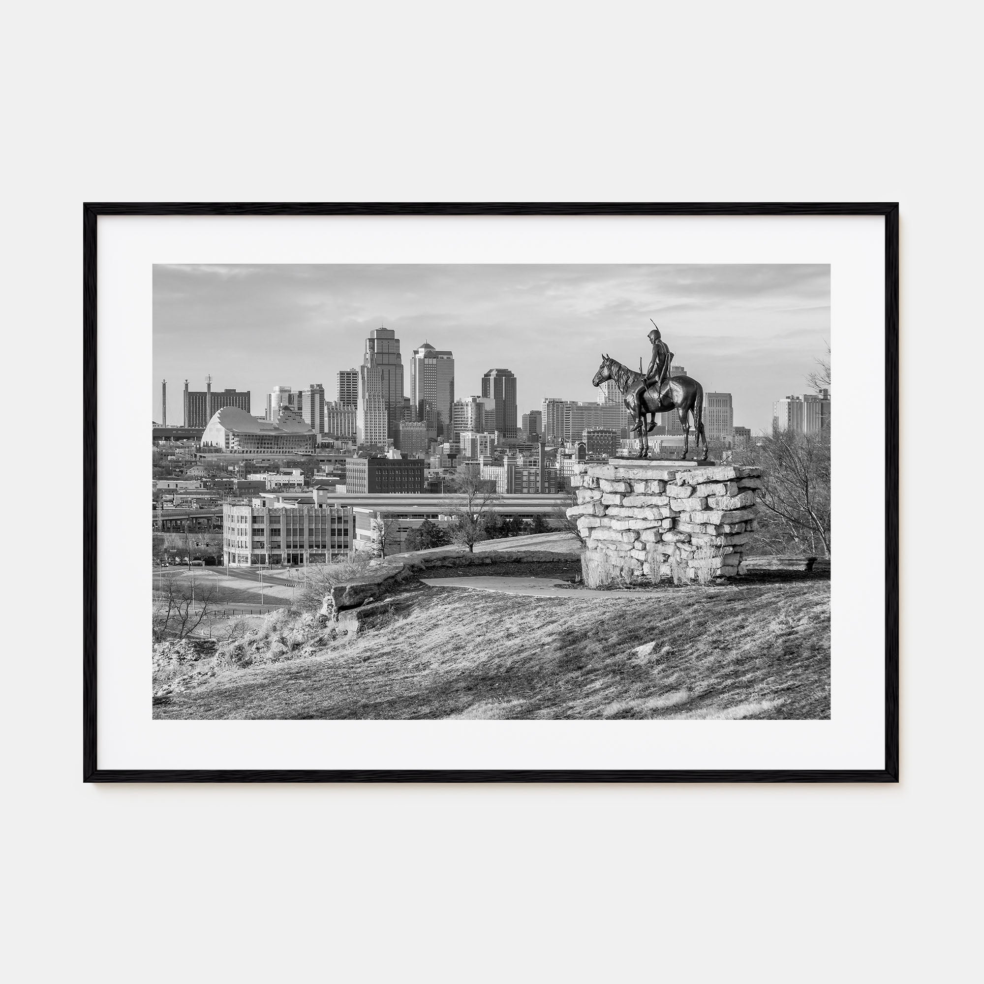 Kansas Landscape B&W Poster