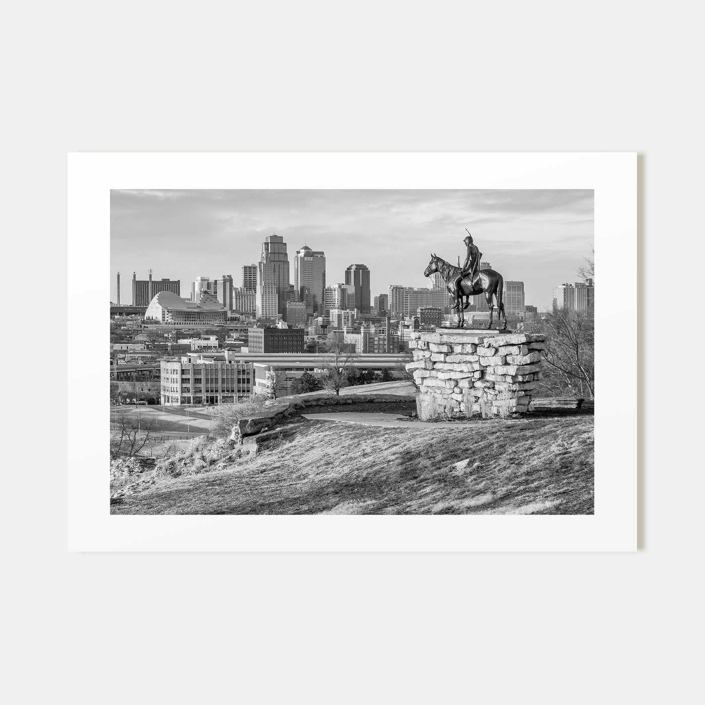 Kansas Landscape B&W Poster
