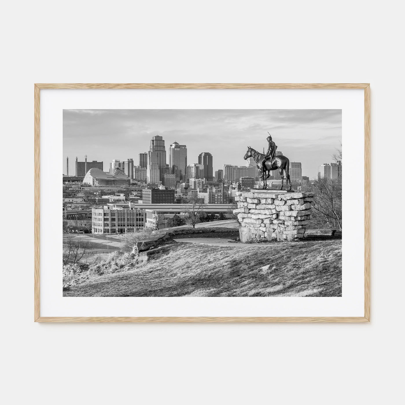 Kansas Landscape B&W Poster