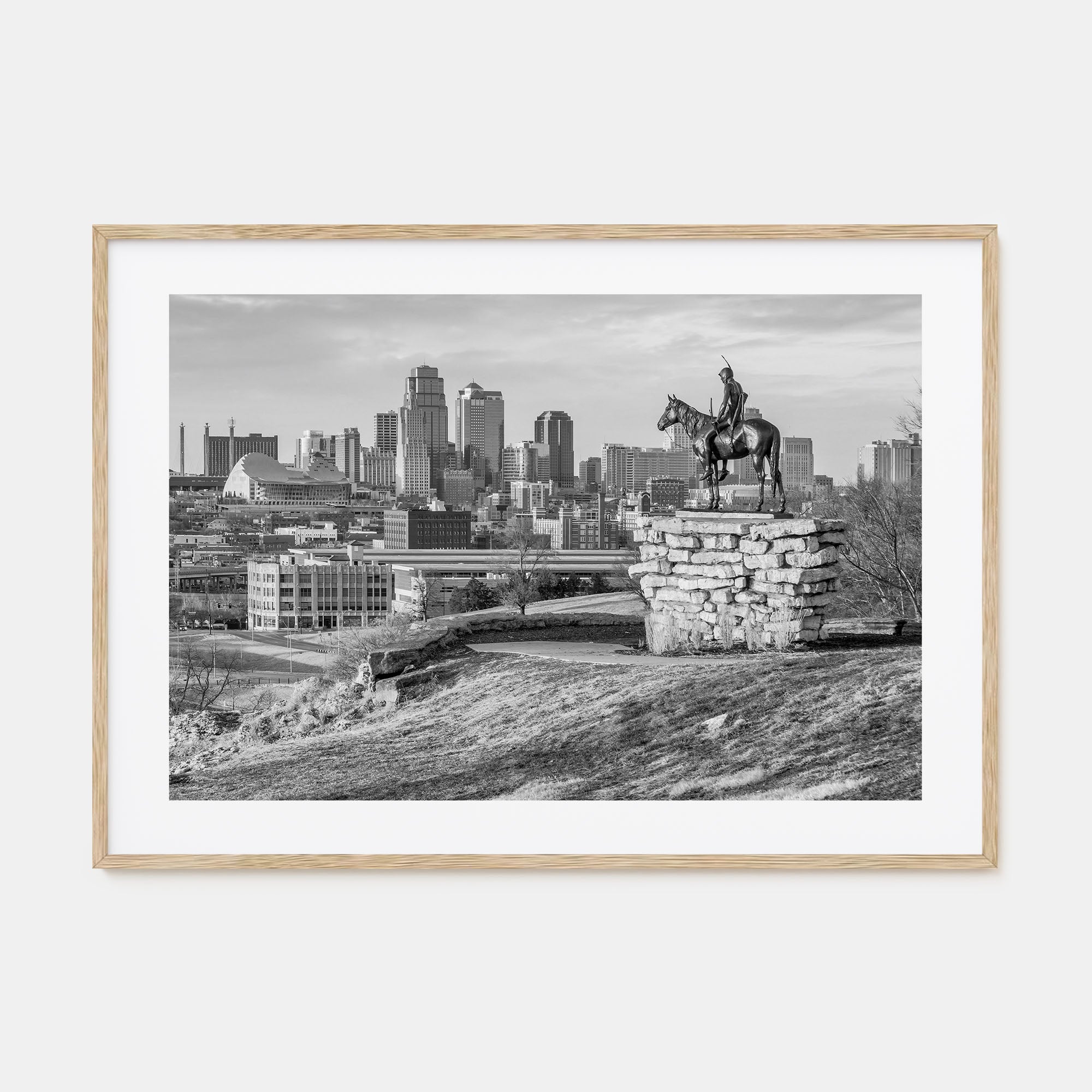 Kansas Landscape B&W Poster