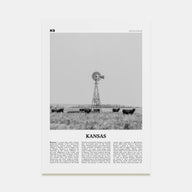 Kansas Travel B&W No 1 Poster