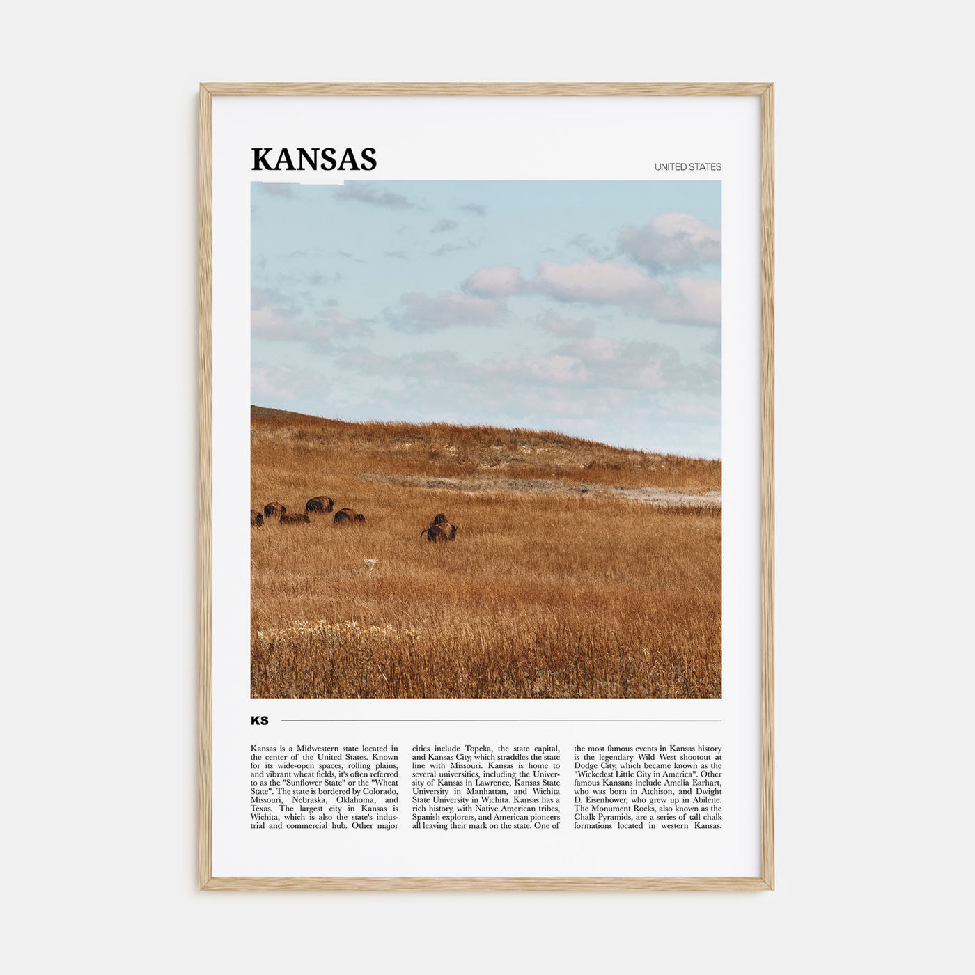 Kansas Travel Color Poster