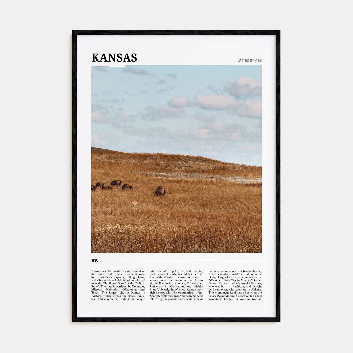 Kansas Travel Color Poster