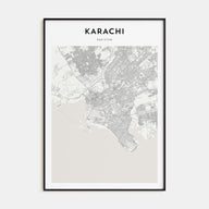 Karachi Map Portrait Poster