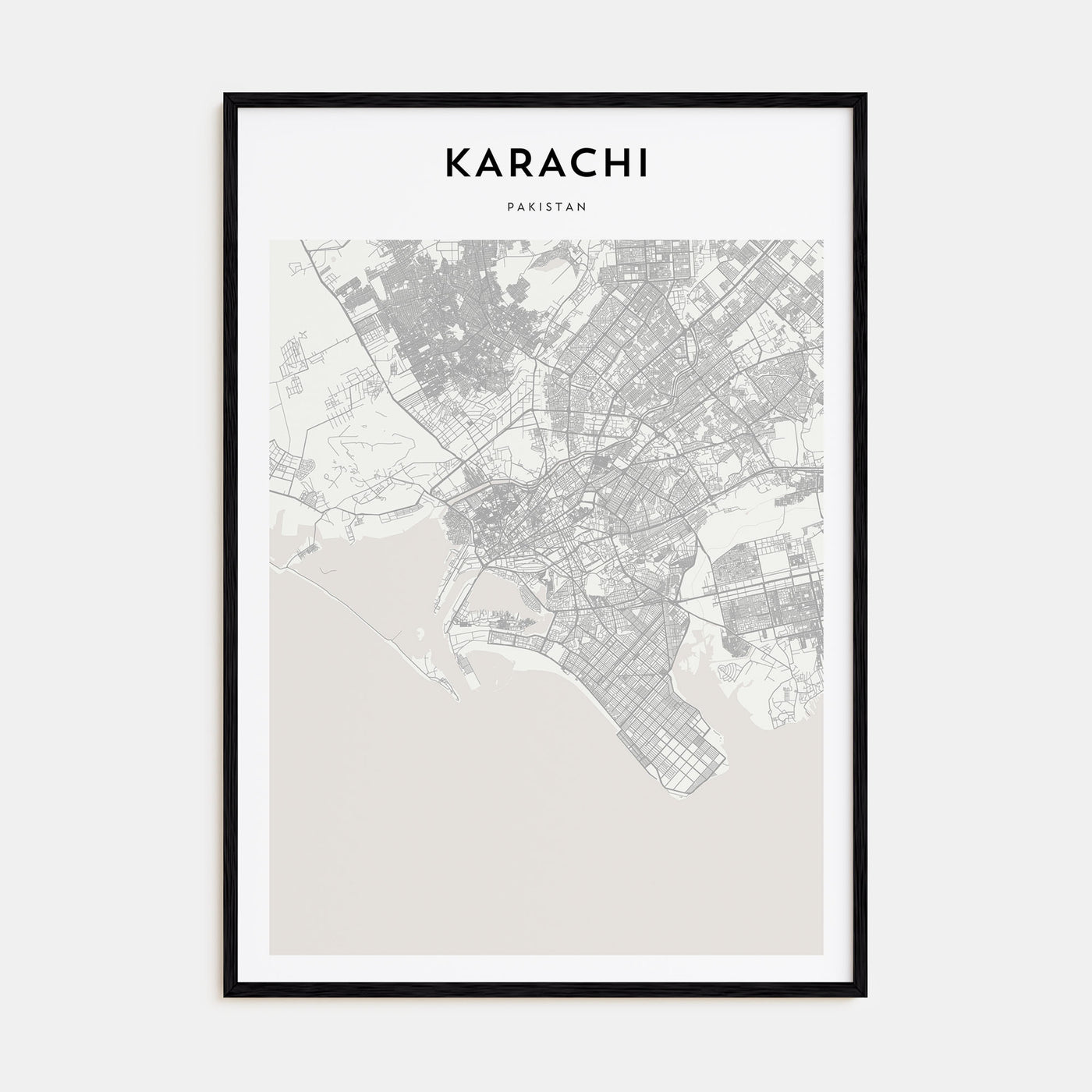 Karachi Map Portrait Poster