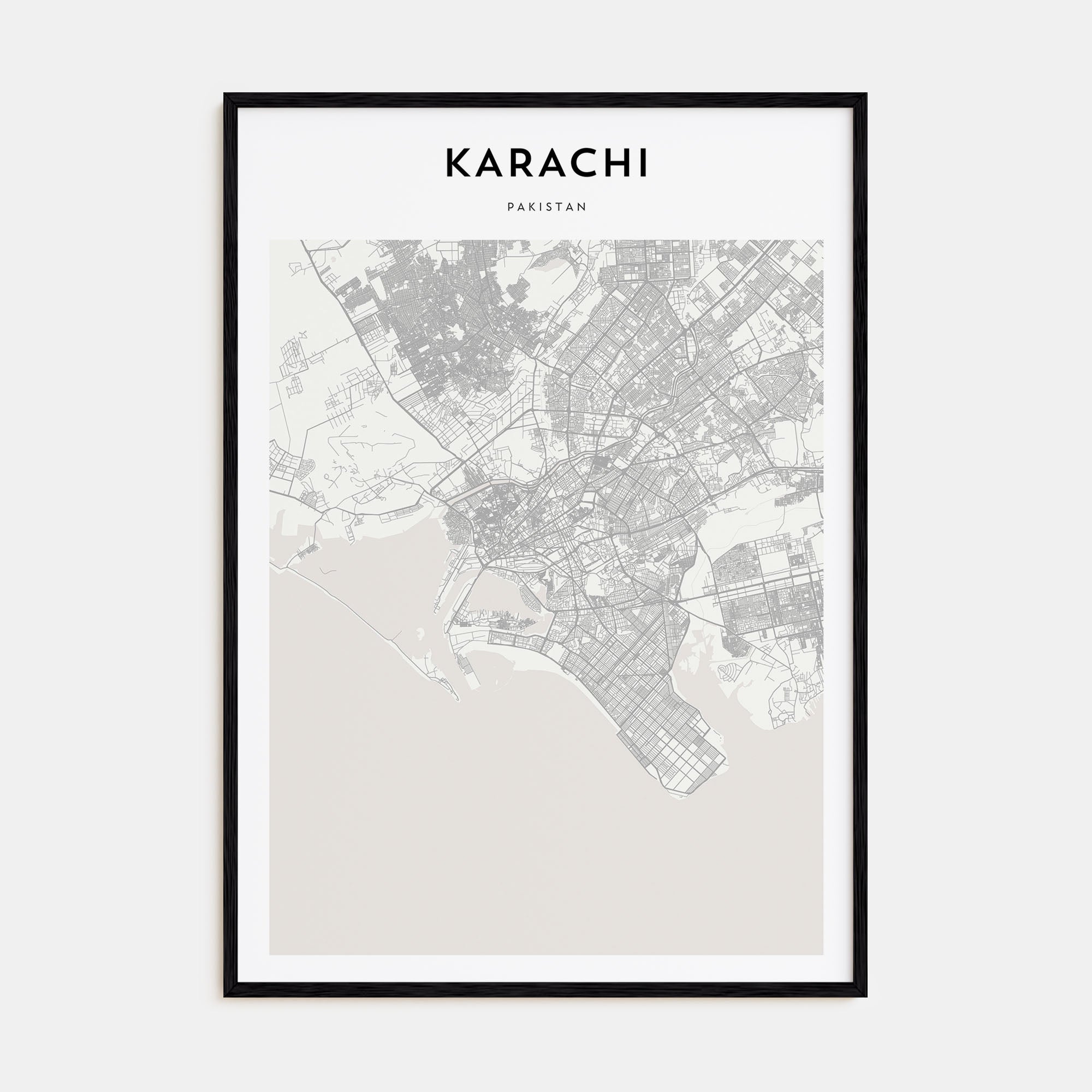 Karachi Map Portrait Poster