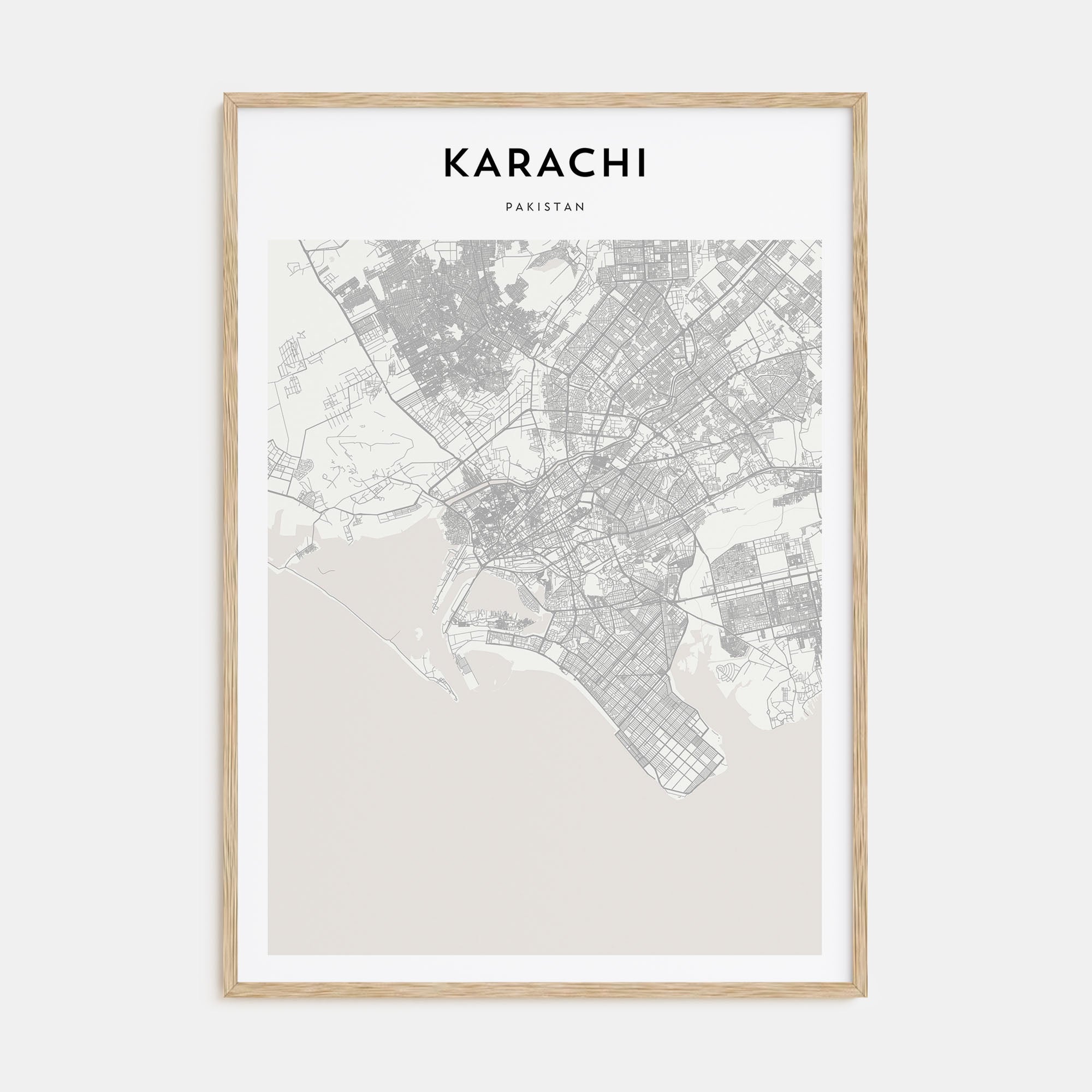 Karachi Map Portrait Poster