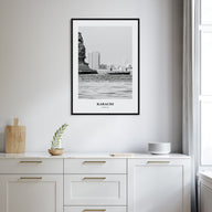 Karachi Portrait B&W Poster