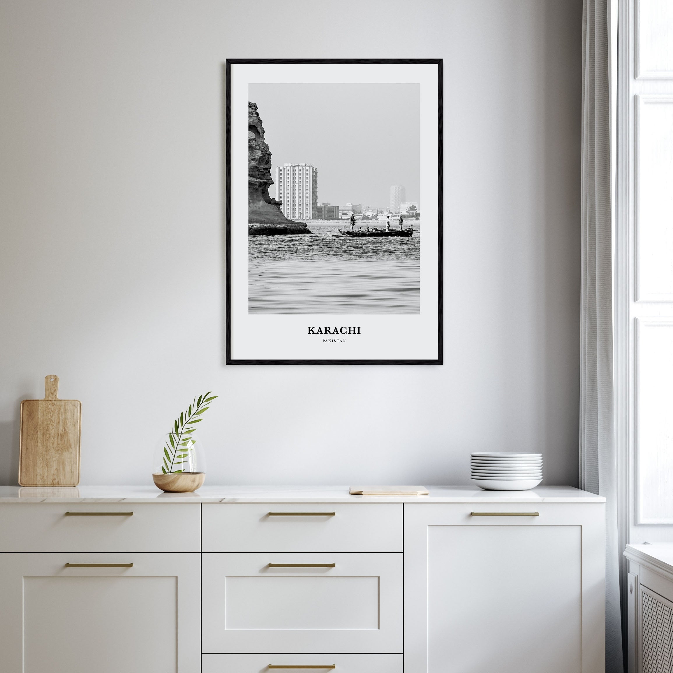 Karachi Portrait B&W Poster