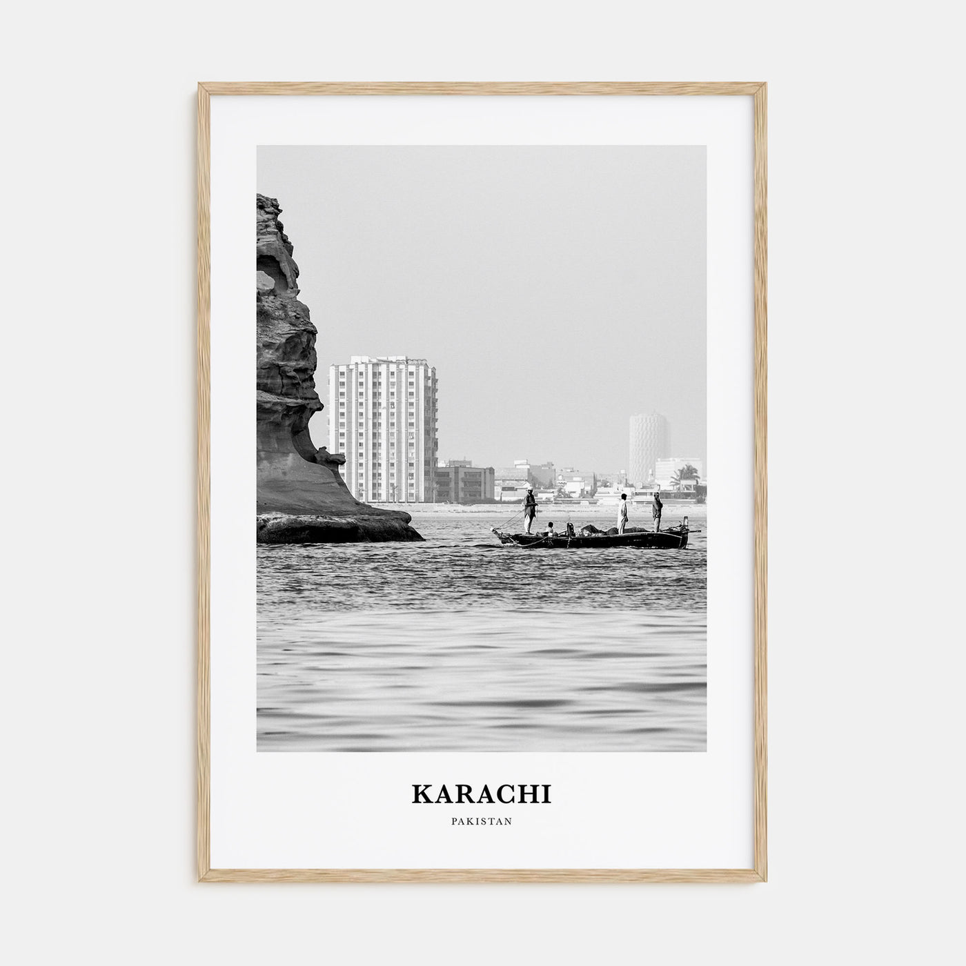 Karachi Portrait B&W Poster