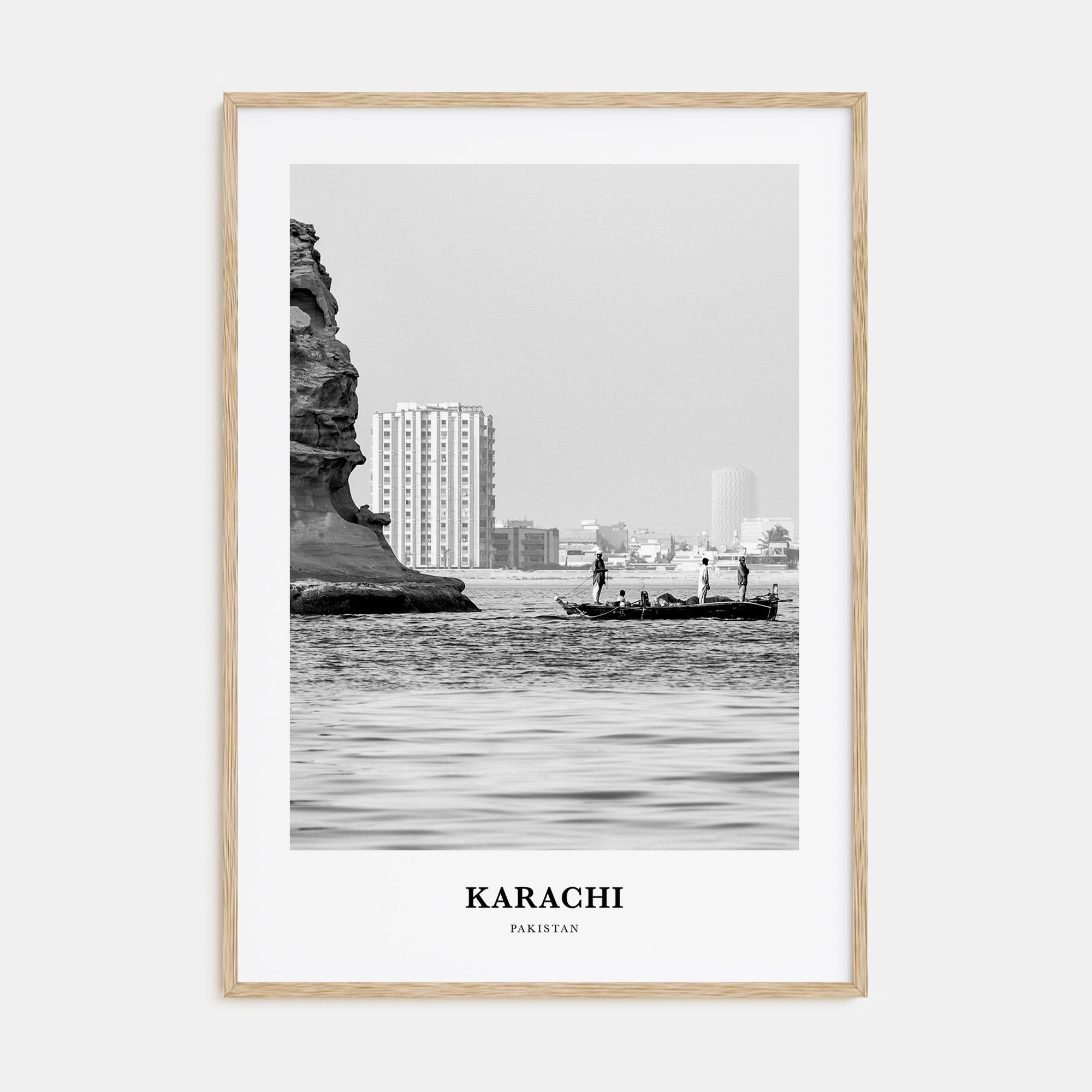 Karachi Portrait B&W Poster