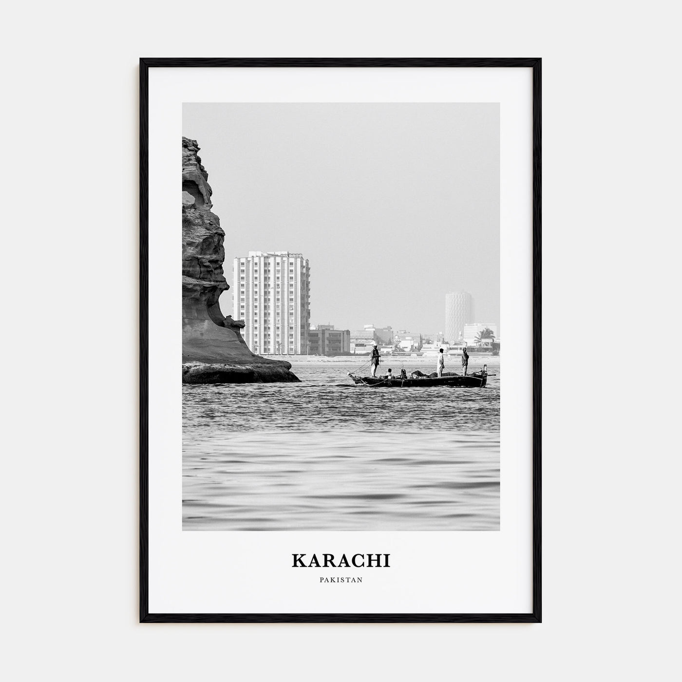Karachi Portrait B&W Poster