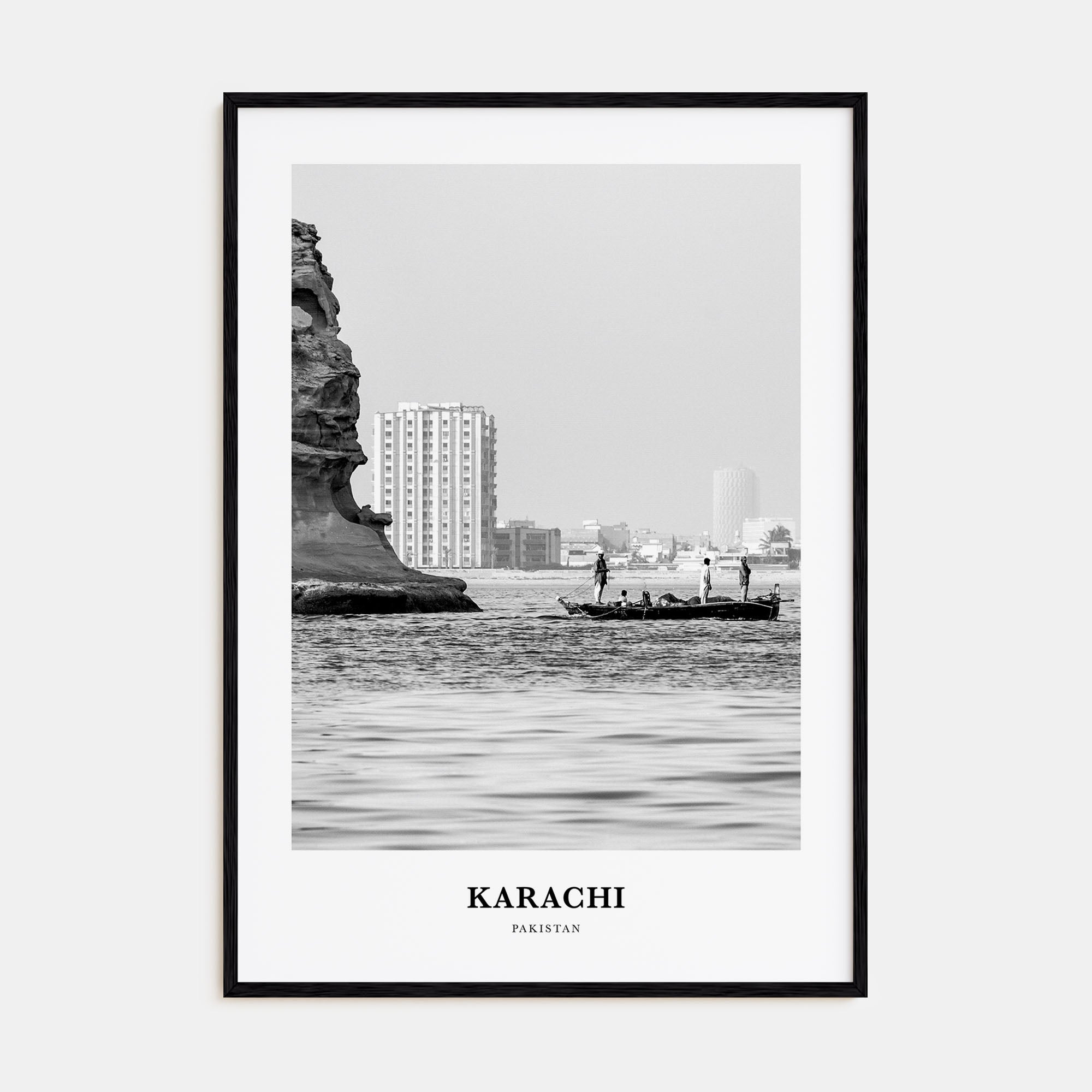Karachi Portrait B&W Poster