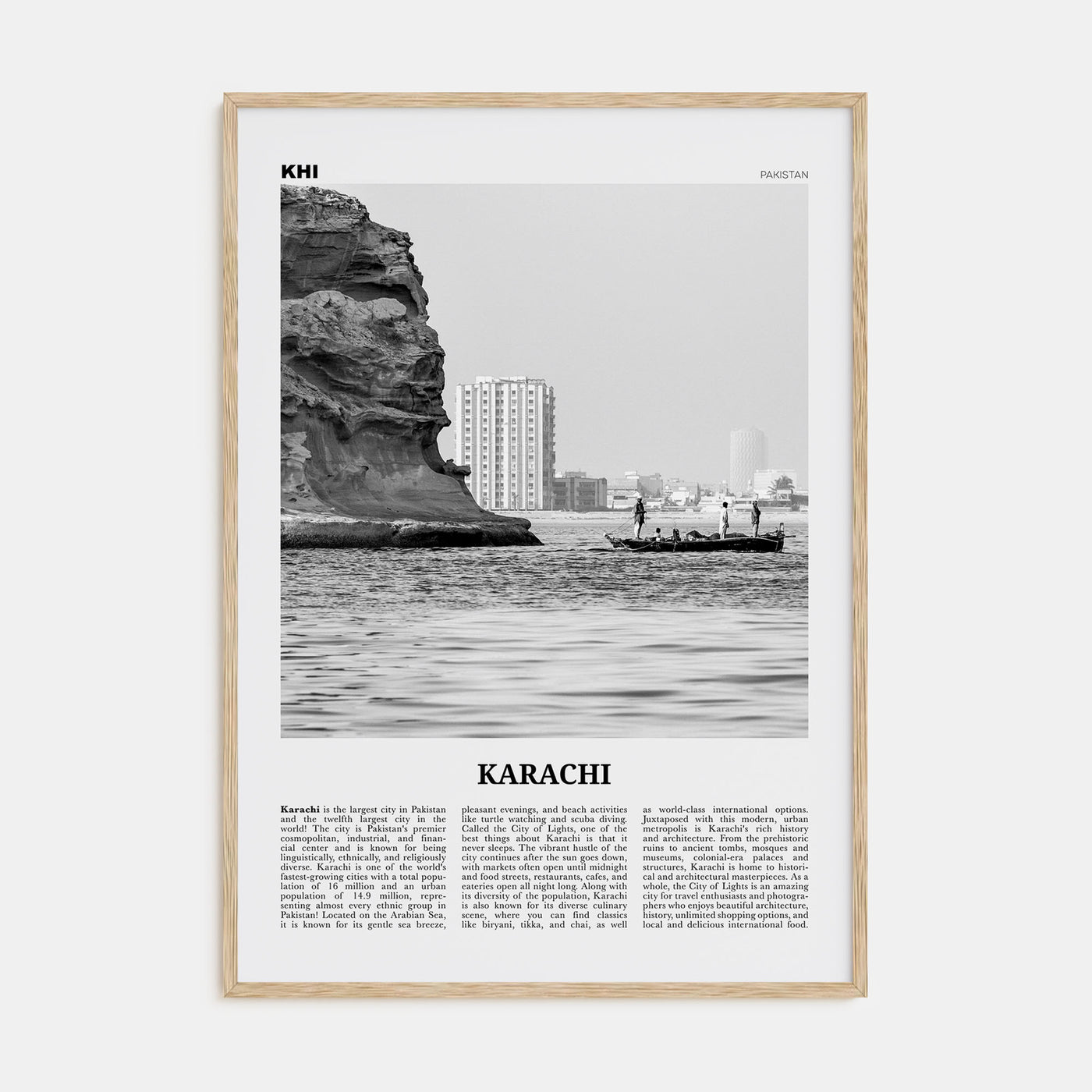 Karachi Travel B&W No 1 Poster
