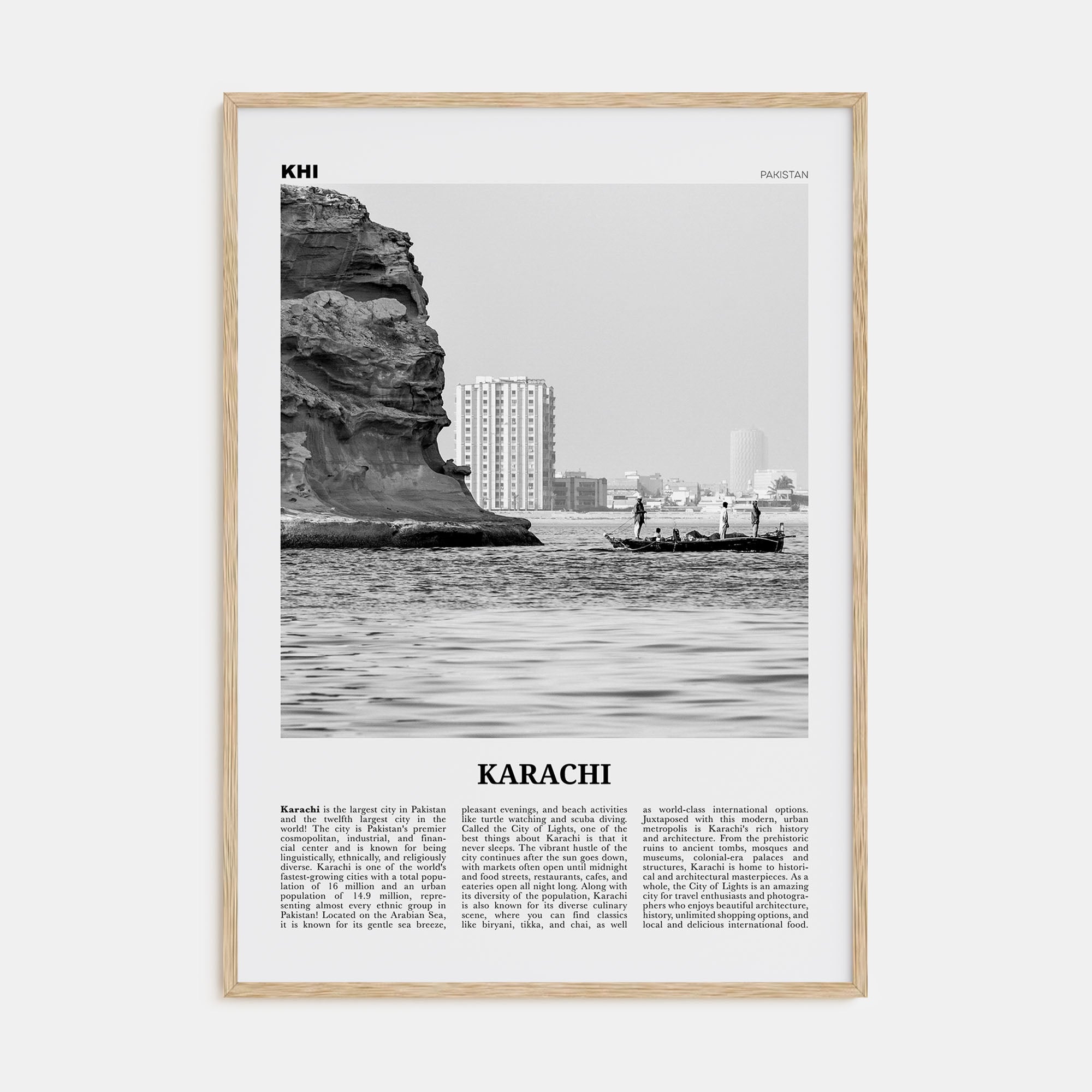 Karachi Travel B&W No 1 Poster