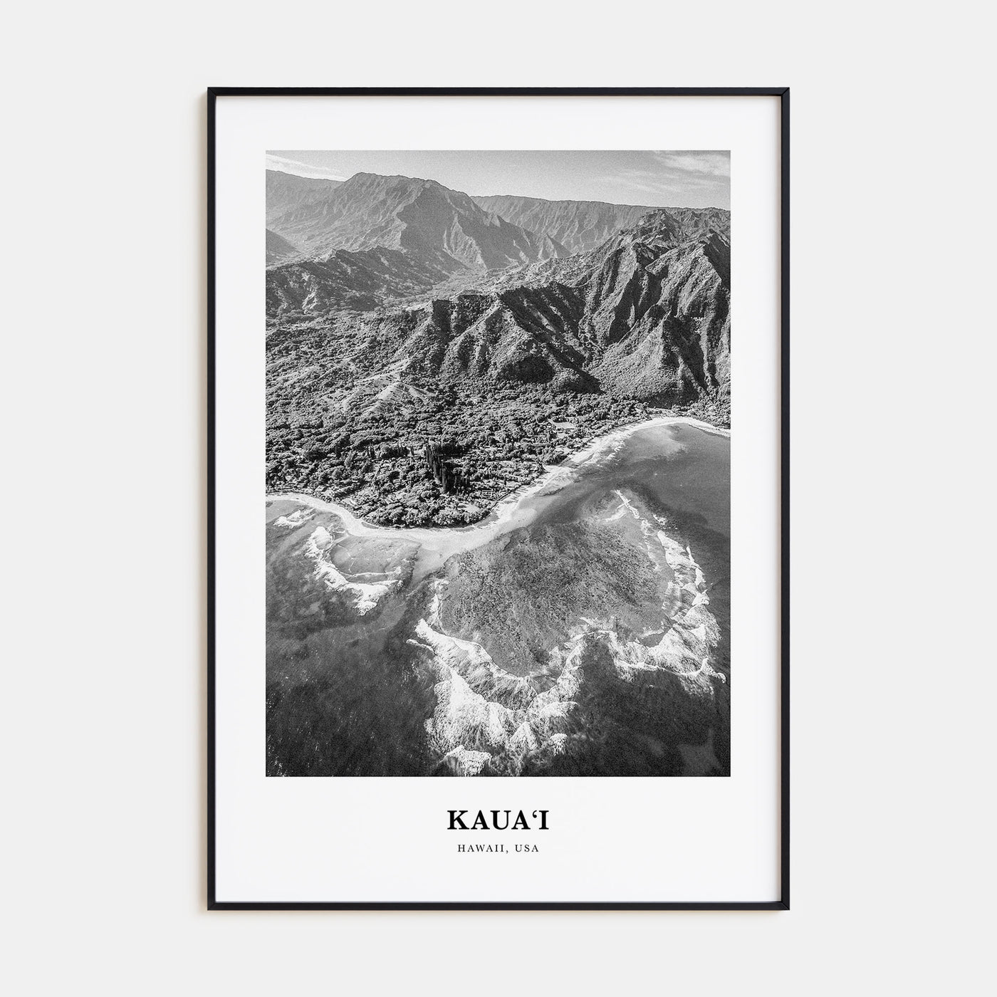 Kauai Portrait B&W No 2 Poster