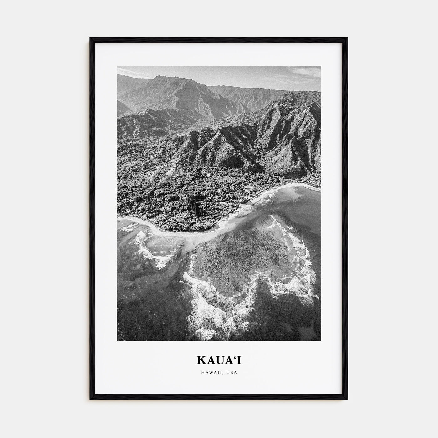 Kauai Portrait B&W No 2 Poster