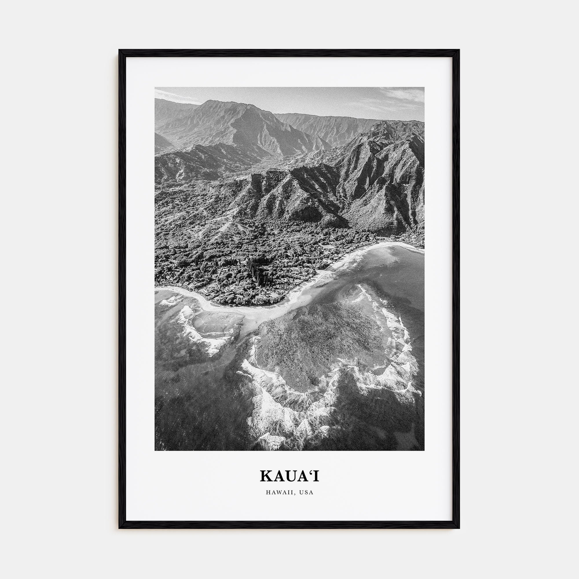 Kauai Portrait B&W No 2 Poster