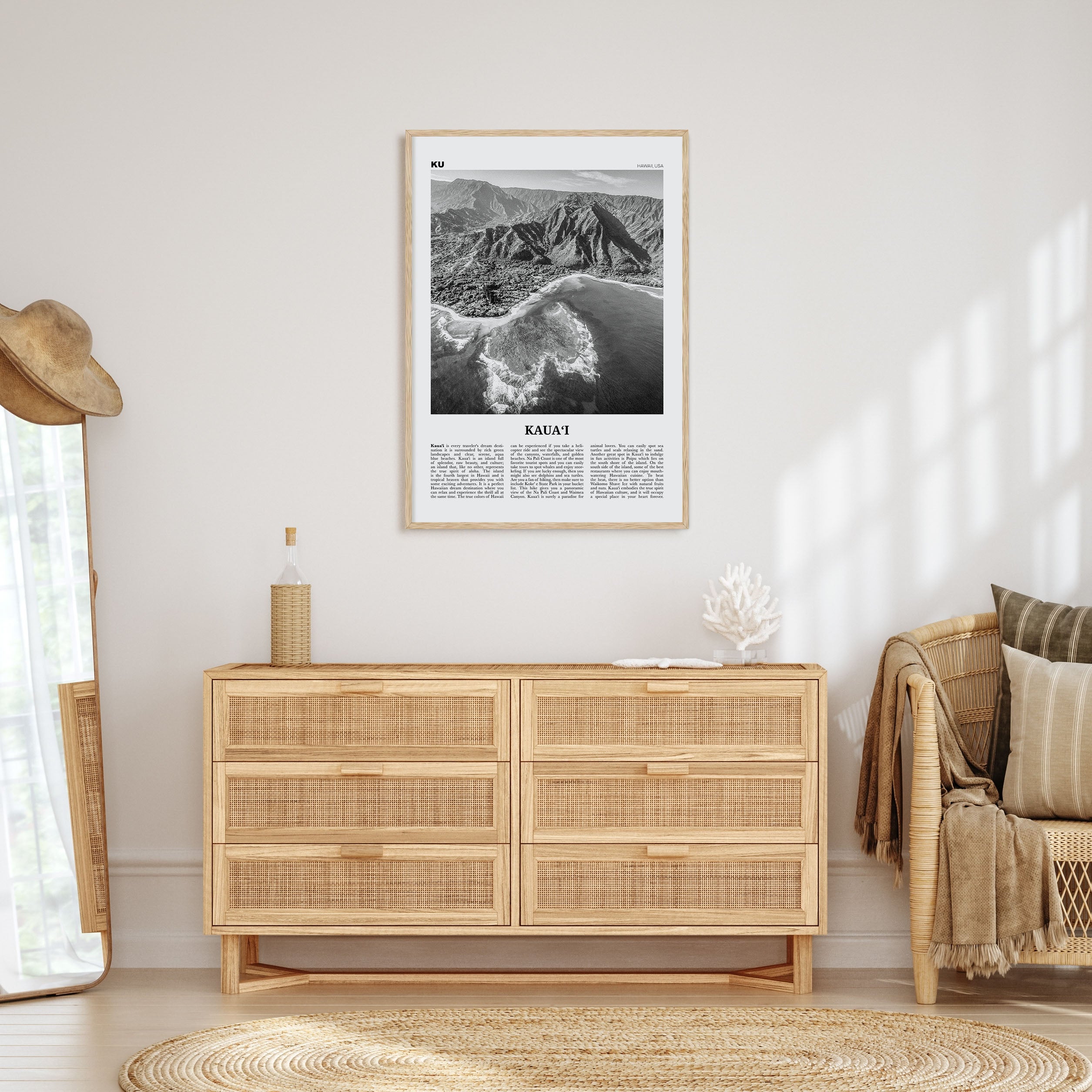 Kauai Travel B&W No 1 Poster