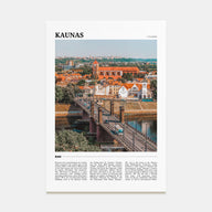Kaunas Travel Color Poster