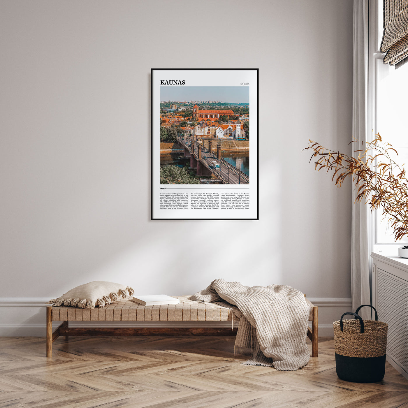 Kaunas Travel Color Poster