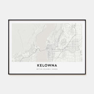 Kelowna Map Landscape Poster