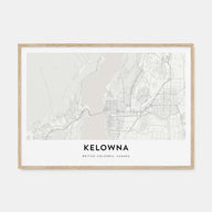 Kelowna Map Landscape Poster
