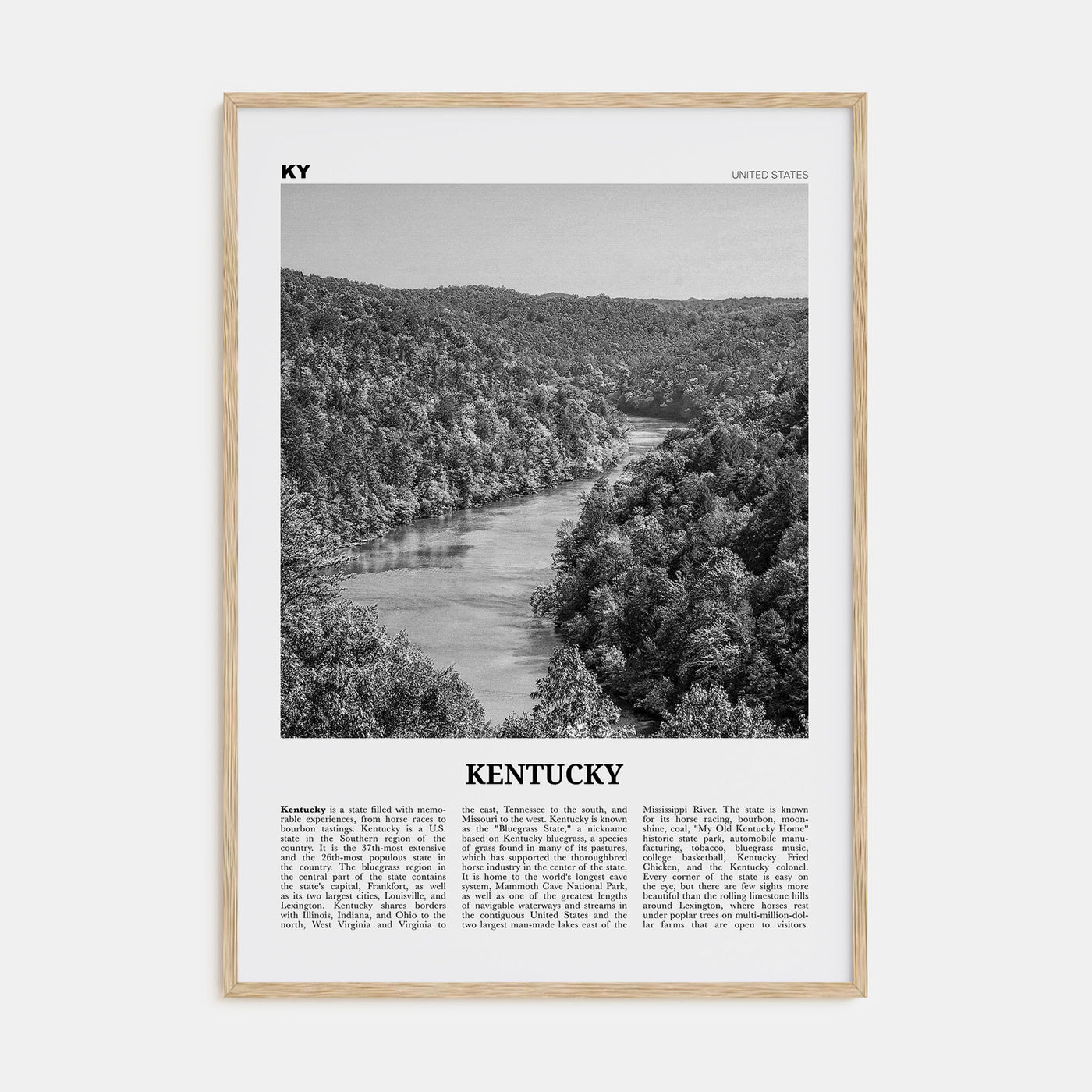 Kentucky Travel B&W No 1 Poster