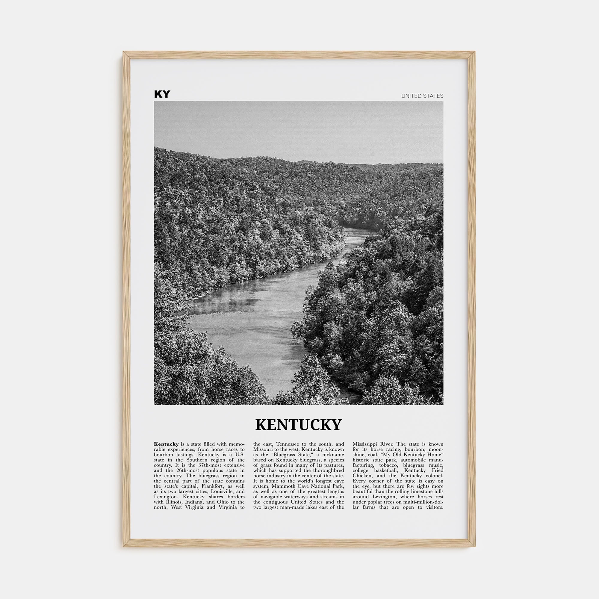 Kentucky Travel B&W No 1 Poster