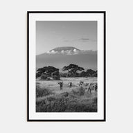 Kenya Photo B&W Poster