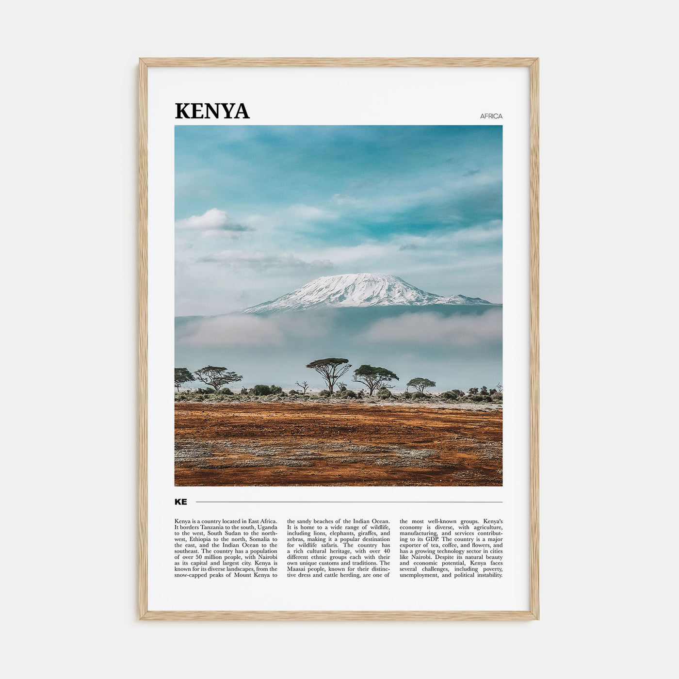 Kenya Travel Color Poster