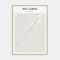 Key Largo Map Portrait Poster