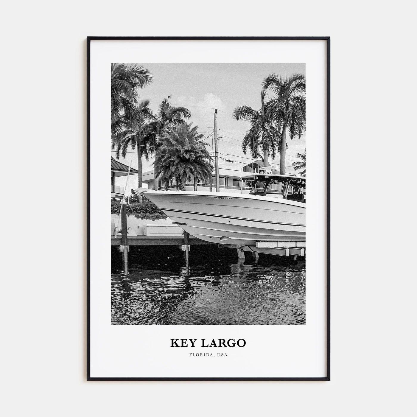Key Largo Portrait B&W Poster