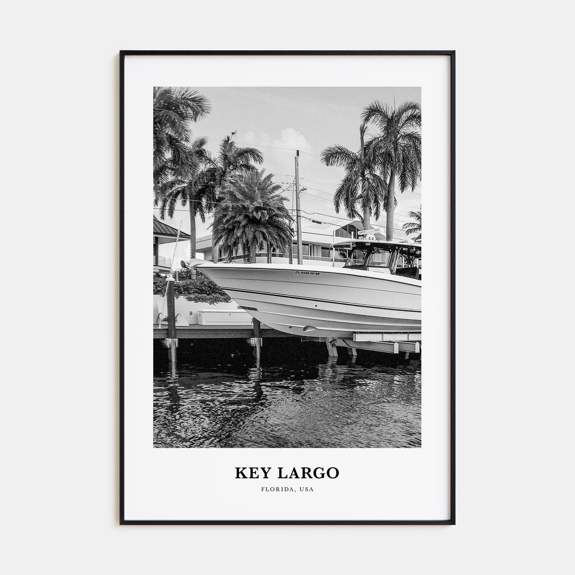 Key Largo Portrait B&W Poster