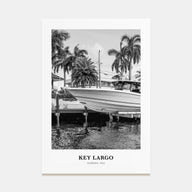 Key Largo Portrait B&W Poster