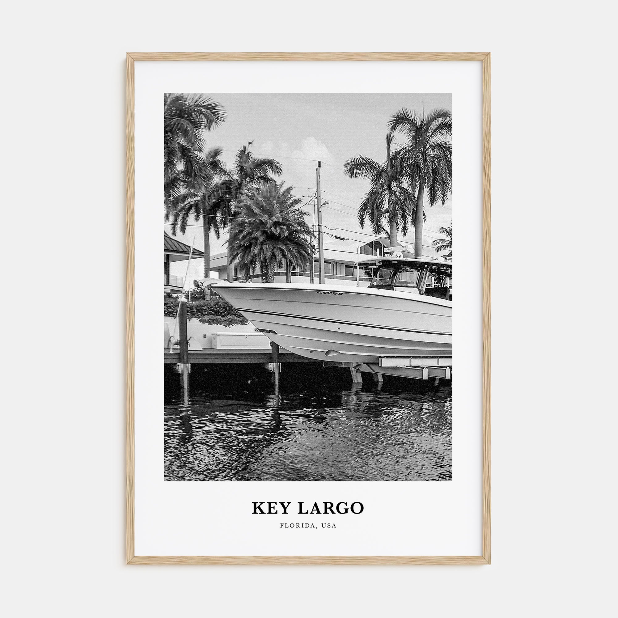 Key Largo Portrait B&W Poster