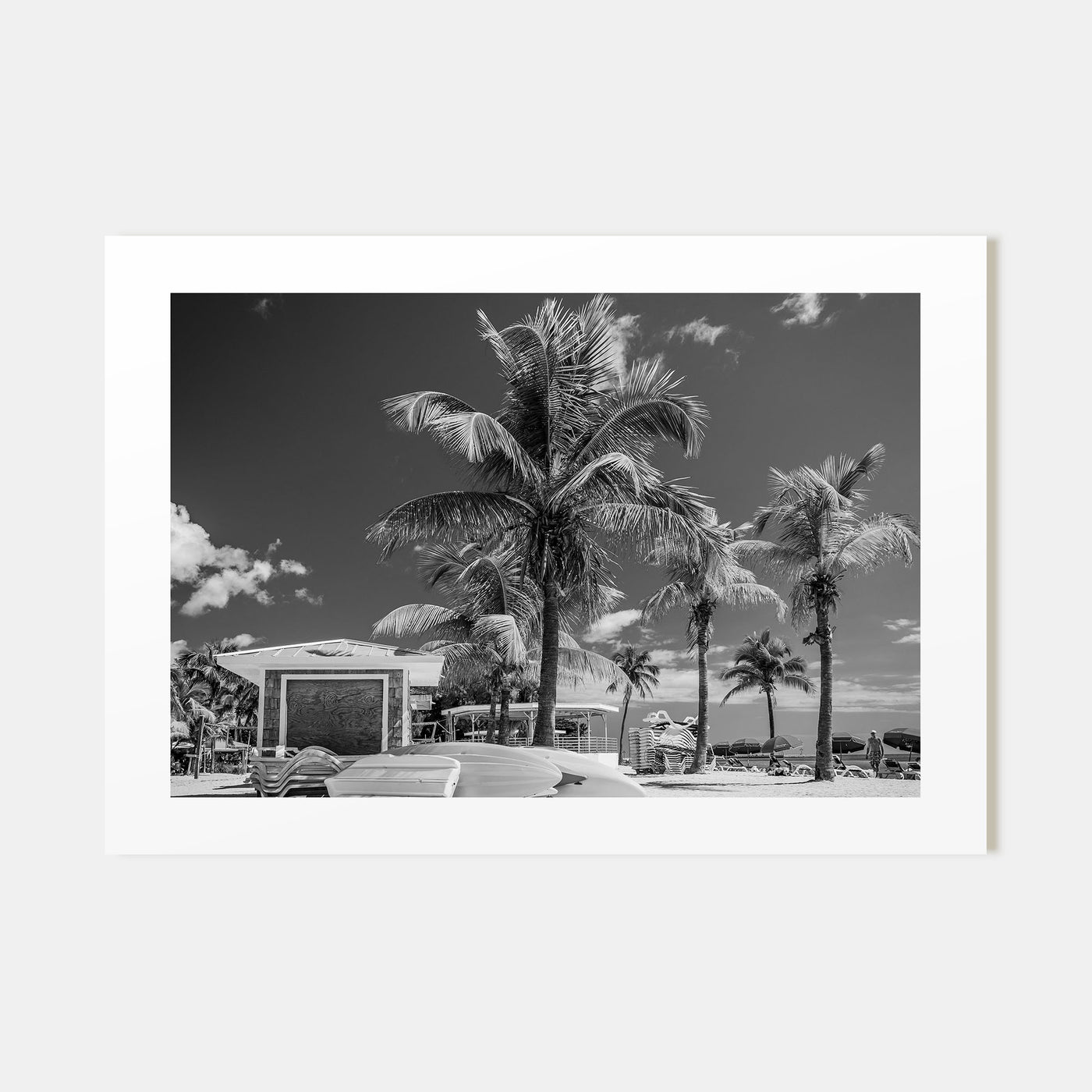 Key West Landscape B&W Poster