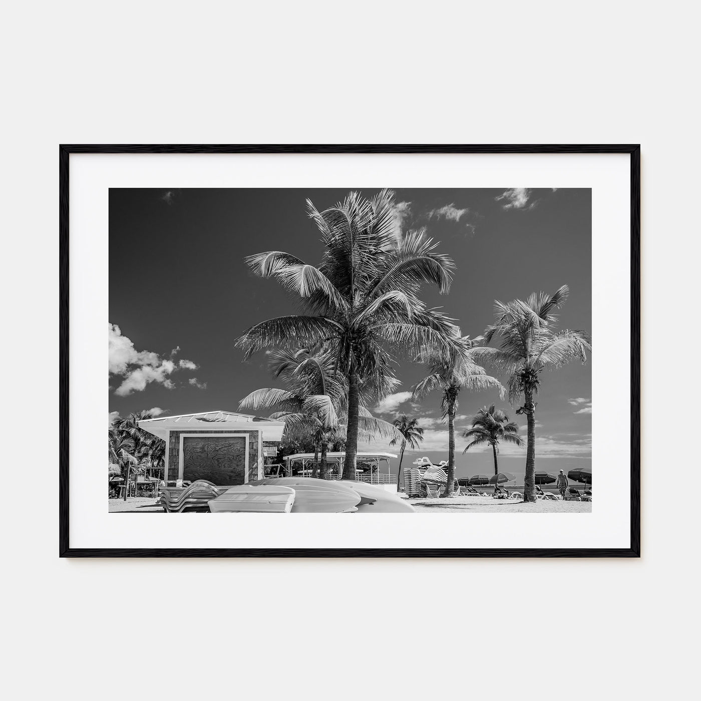 Key West Landscape B&W Poster