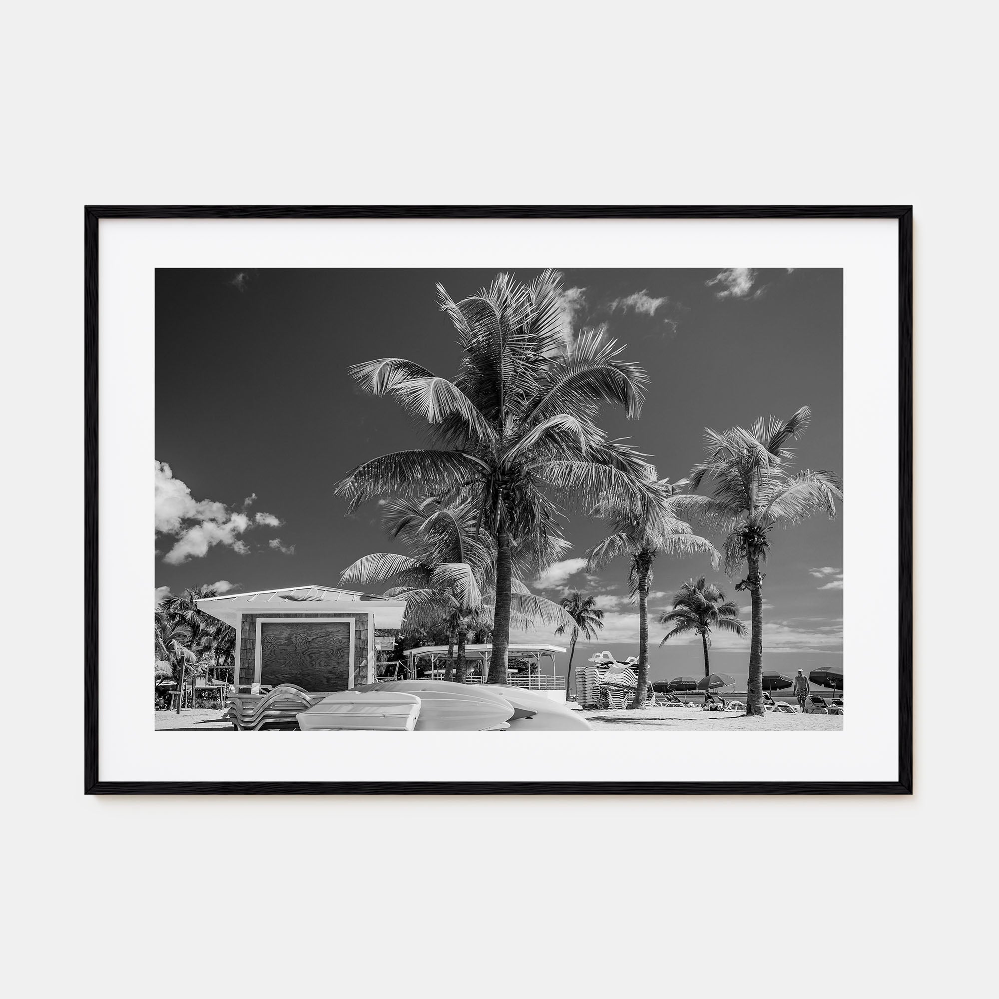 Key West Landscape B&W Poster