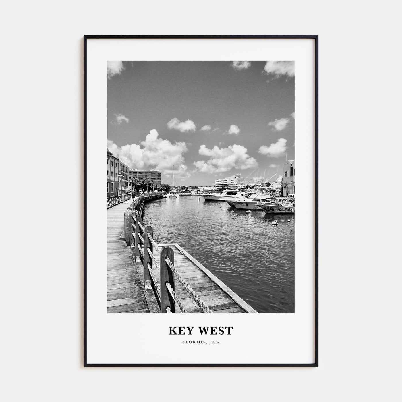 Key West Portrait B&W No 2 Poster