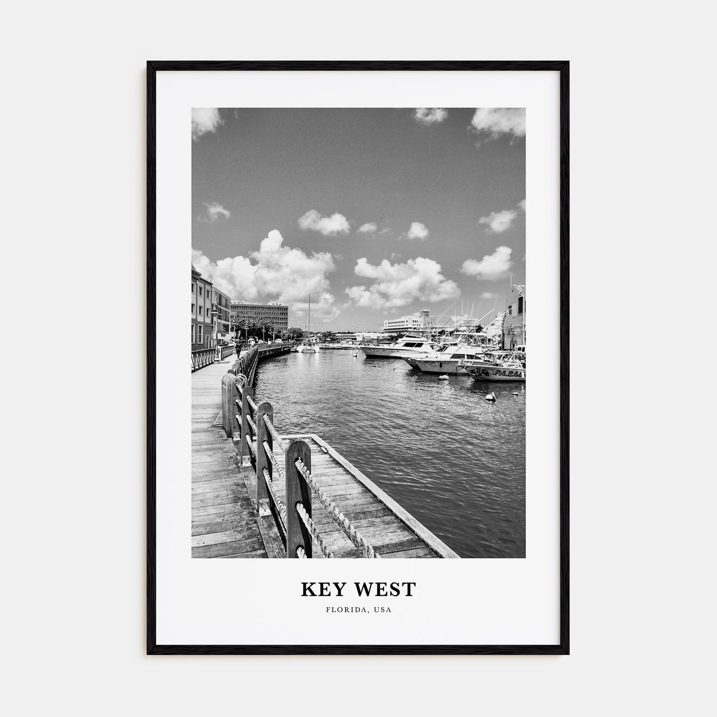 Key West Portrait B&W No 2 Poster