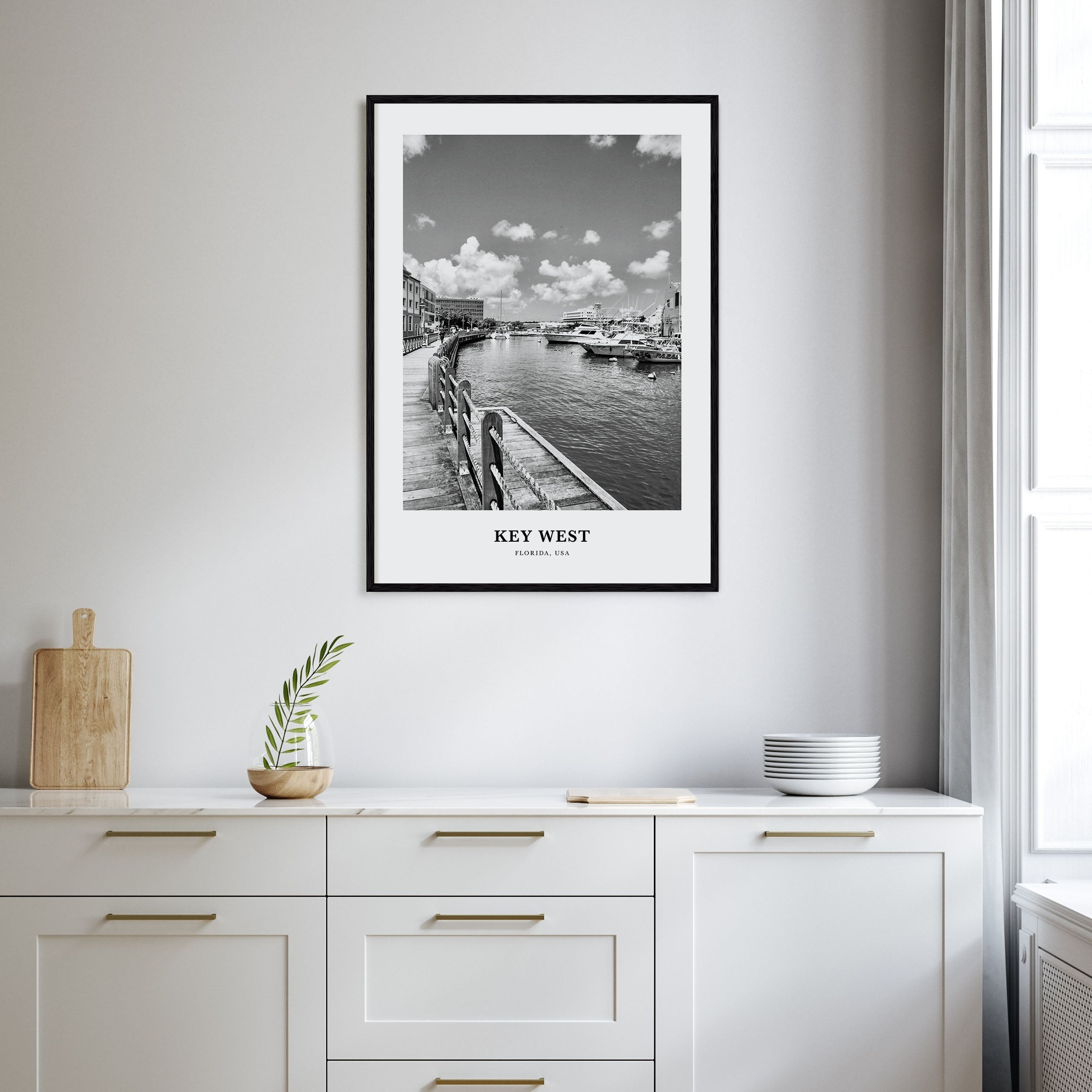 Key West Portrait B&W No 2 Poster